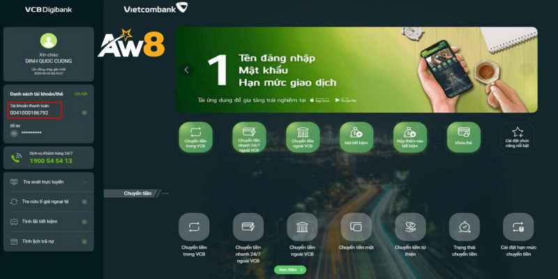 Nền tảng Vietcombank online